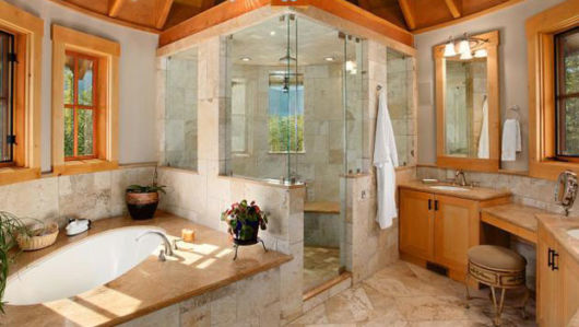 Sugestão de janela de madeira para banheiro rústico