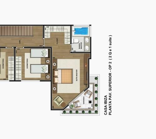 Plantas de Casas com 2 Quartos: Em L