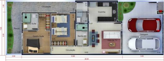 O espaço limitado pede agrupamento de ambientes