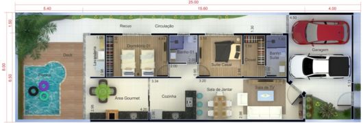 plantas de casas populares de 2 quartos
