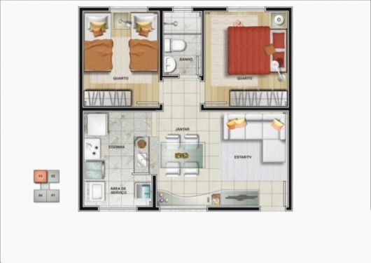 Planta para você que deseja uma casa simples e aconchegante