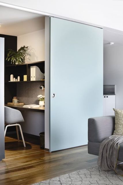 Porta de correr de madeira: Branca