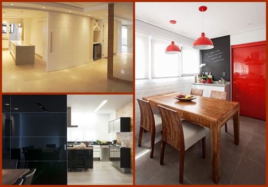 Porta de correr de madeira: Para cozinha