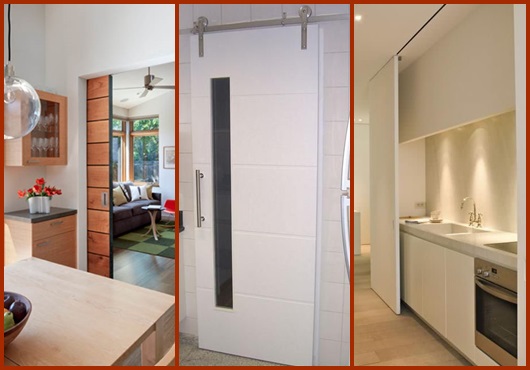 Porta de correr de madeira: Para cozinha