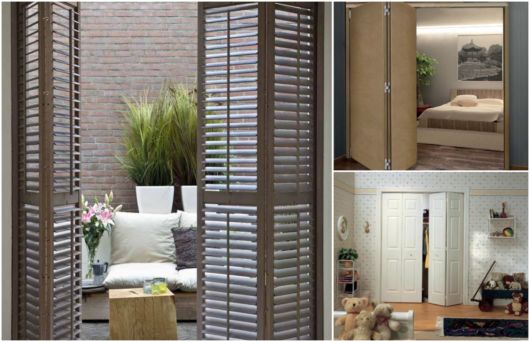 Portas sanfonadas estão na moda para quartos