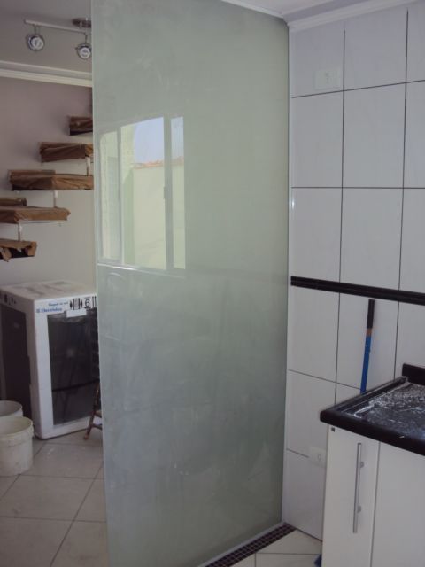 Porta de vidro: Jateado