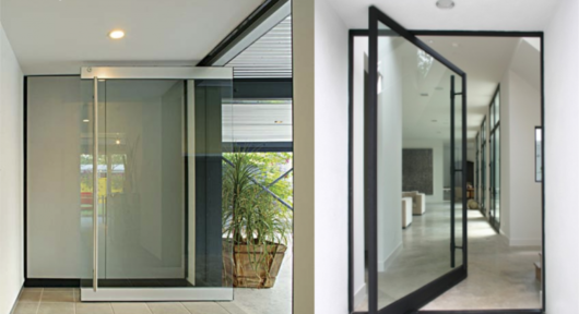 Porta de vidro: Pivotante