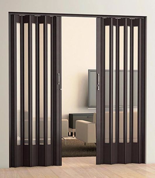 Porta para sala: Sanfonada preta