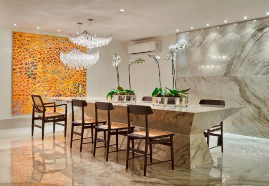 Quadros para sala de jantar: Grande amarelo