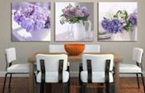 Quadros para sala de jantar: Grande com flores