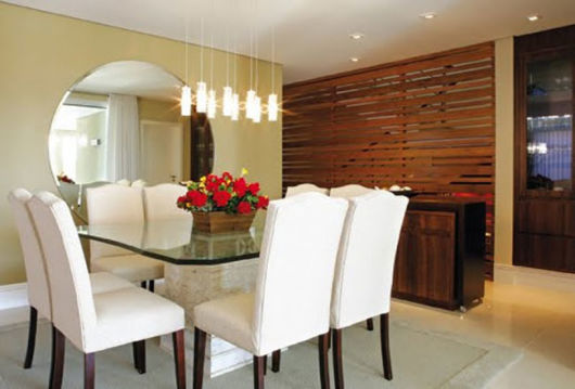 Quadros para sala de jantar: Espelho redondo