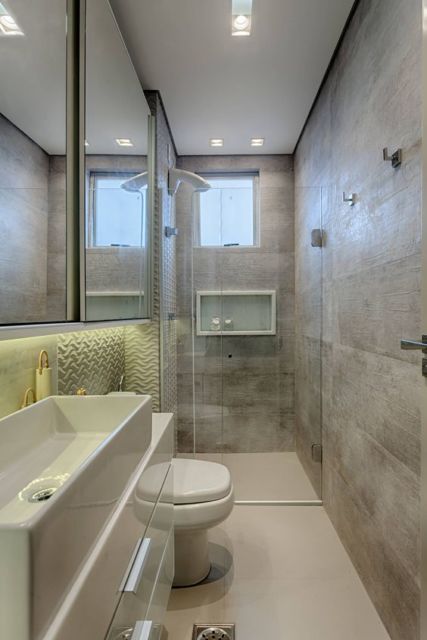 decoração banheiro corredor