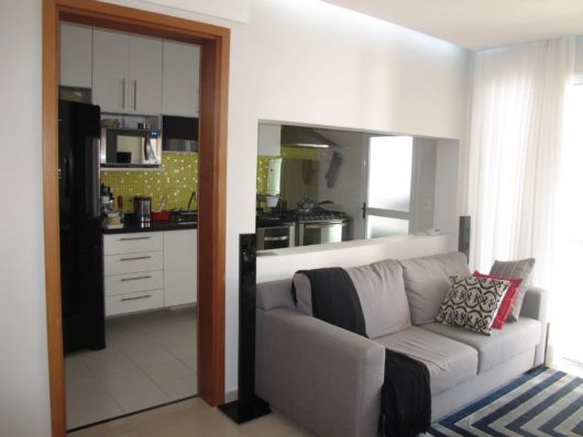 cozinha americana com sala simples