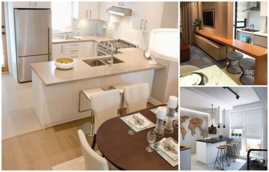 cozinha americana com sala