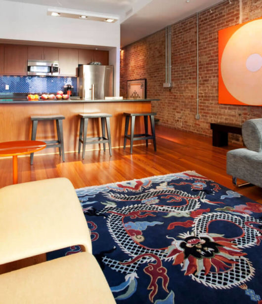 cozinha americana com sala de estar