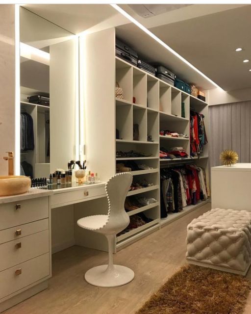 closet moderno com penteadeira