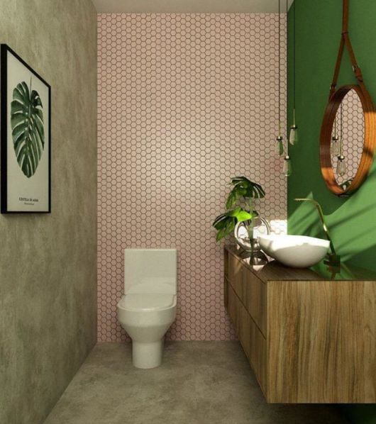 Piso de cimento queimado para banheiro