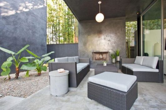 Piso de cimento queimado para área externa