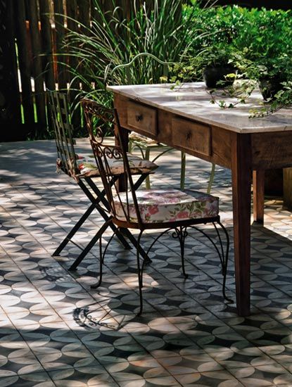 Piso ladrilho hidraulico para área externa