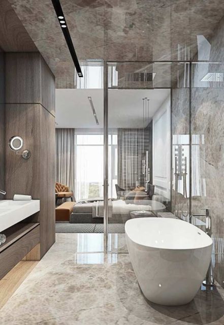 Piso de mármore para banheiro