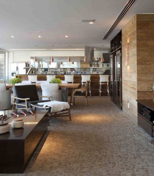 Modelos de piso para sala de pedra