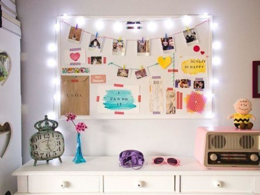 Mural de fotos: com isopor