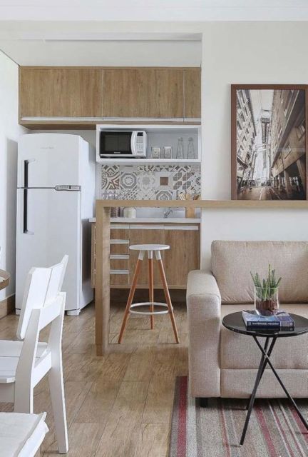 cozinha integrada com sala