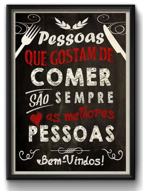 quadros com frases para cozinha