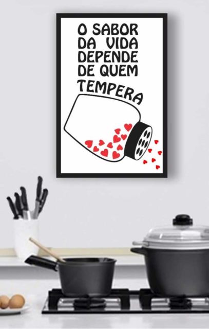 quadros com frases para cozinha