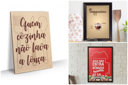Quadros com frases para cozinha