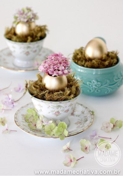 passo a passo arranjo de páscoa
