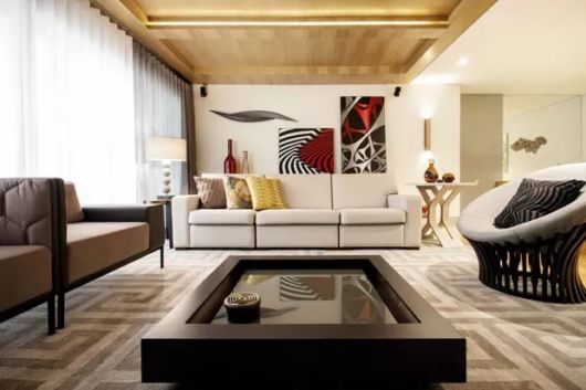 sala com decoração moderna