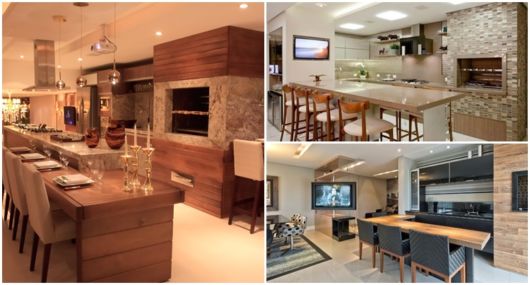 ideias de cozinha com churrasqueira