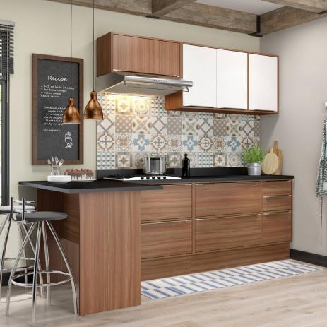 Cozinhas modernas: cozinha com bancada de MDF