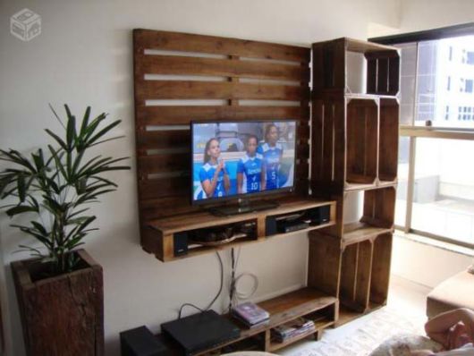 painel feito com palete