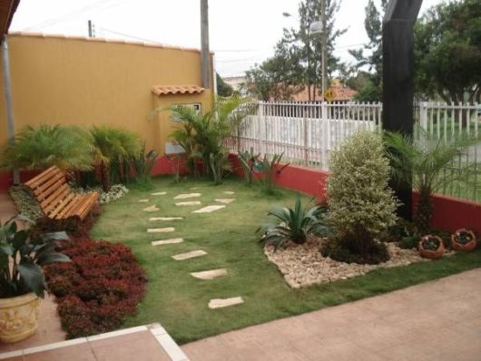 Jardins pequenos em entradas