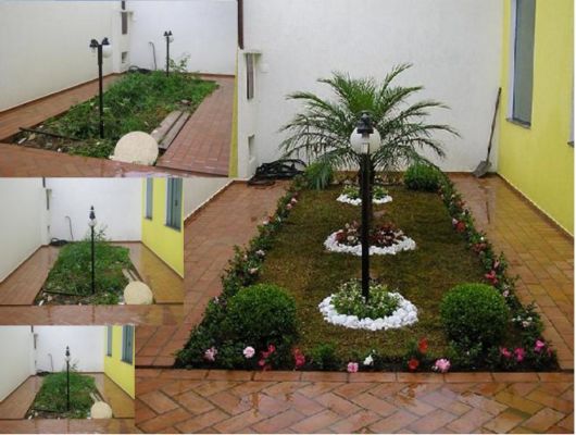 Jardins pequenos em entradas