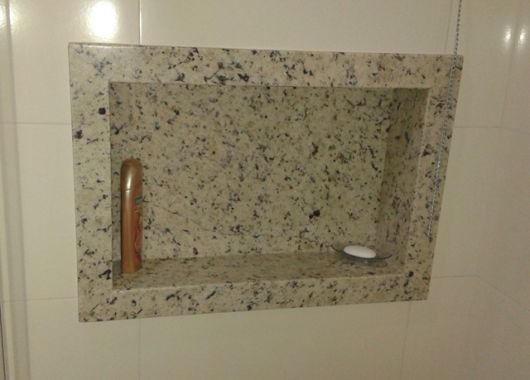 nicho para banheiro de mármore
