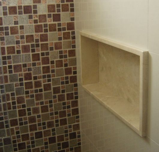 nicho para banheiro de mármore