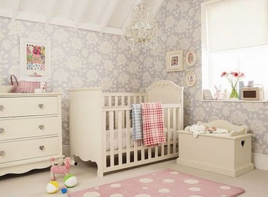 papel de parede para quarto de bebê feminino