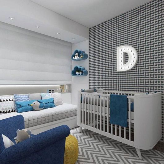papel de parede para quarto de bebê masculino