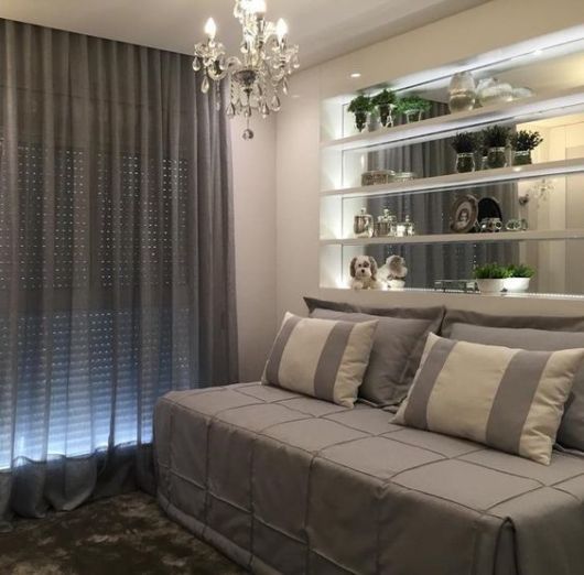 decoração moderna quarto de hóspedes