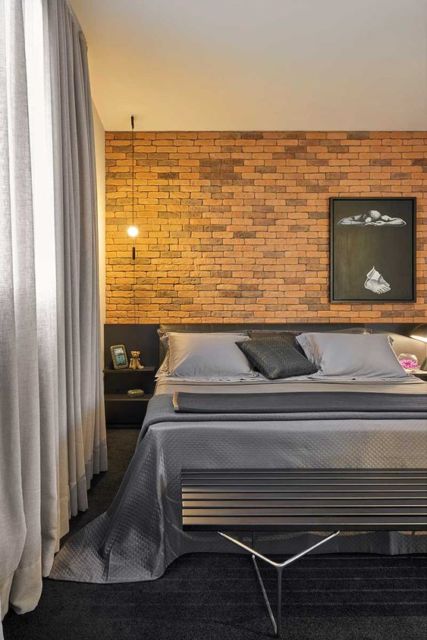 parede de tijolinho aparente