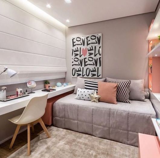 decoração quarto solteiro feminino