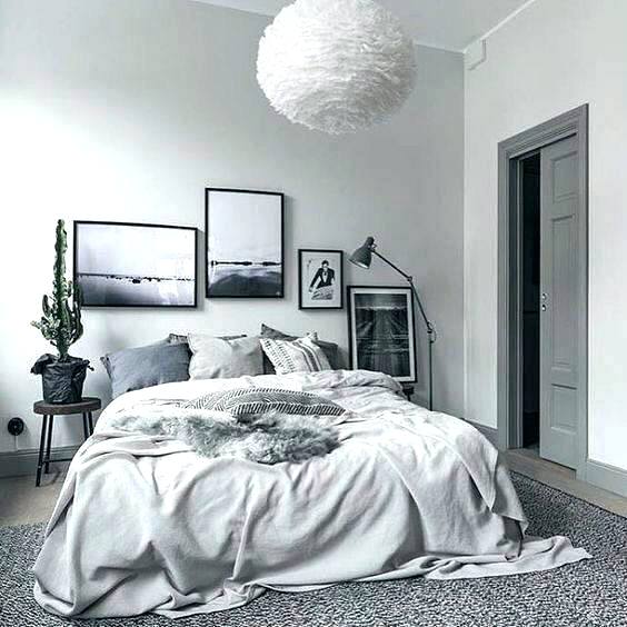 Quarto tumblr: cinza com lustre branco