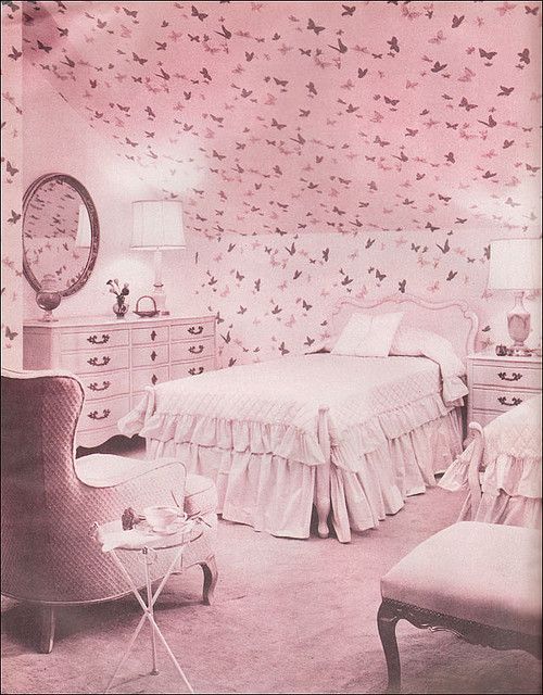 tipos de Quarto tumblr: feminino com parede rosa