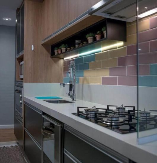 revestimento colorido para cozinha