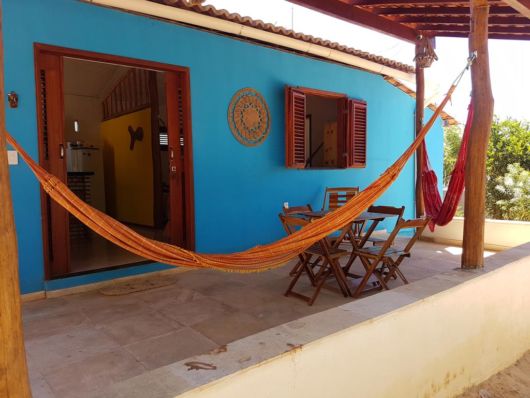 Casa com a cor azul turquesa