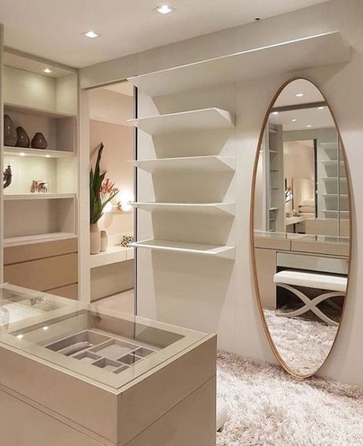 closet com espelho moderno