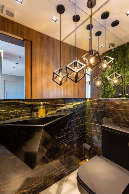 luminária para banheiro moderno